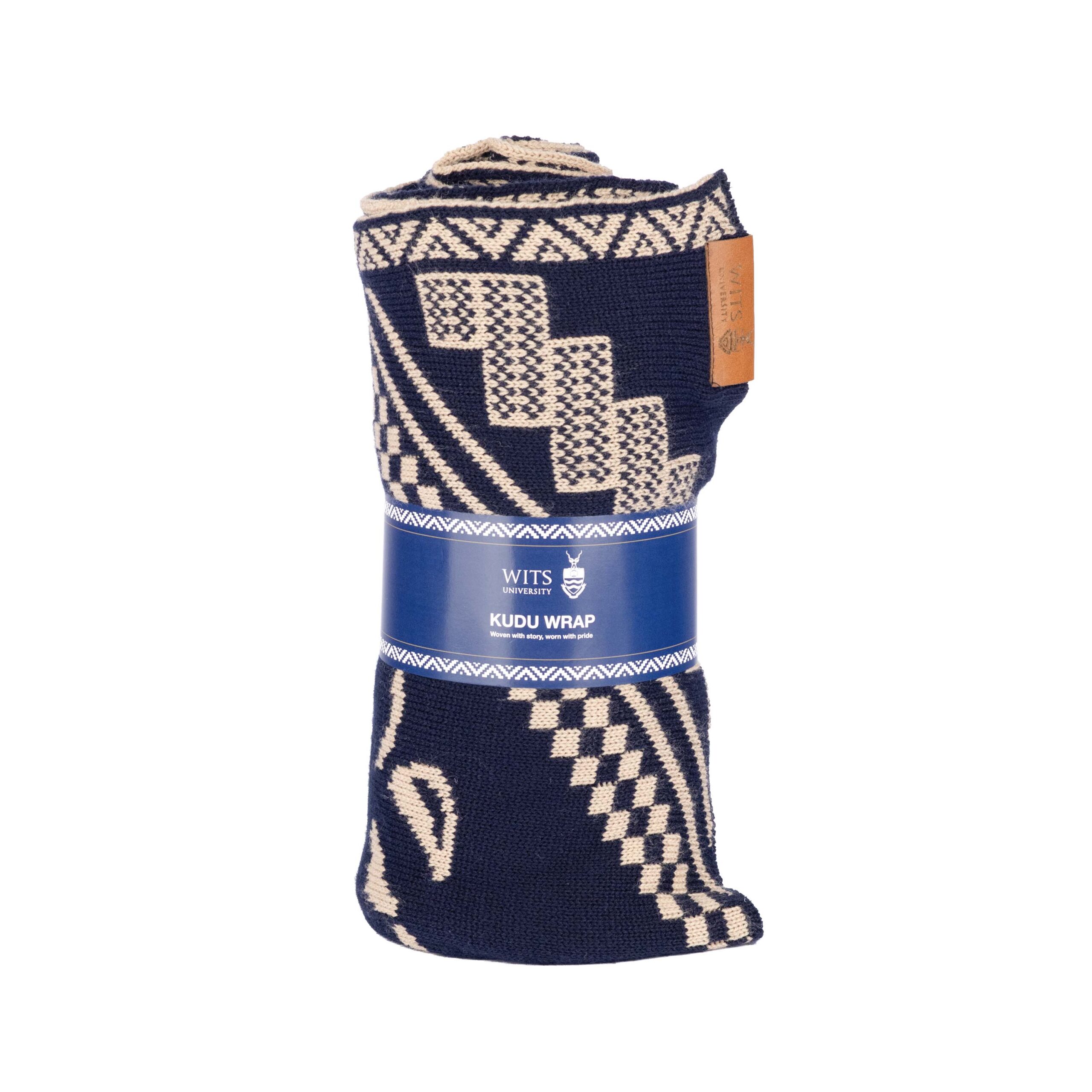 52ab0fca-592a-42d1-894d-b2dbb6b38ab6.jpg Wits Kudu Knit Wrap Scarf Navy - Image 1