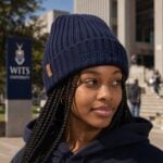 Witsie Ribbed Knit Beanie Navy - Image 2