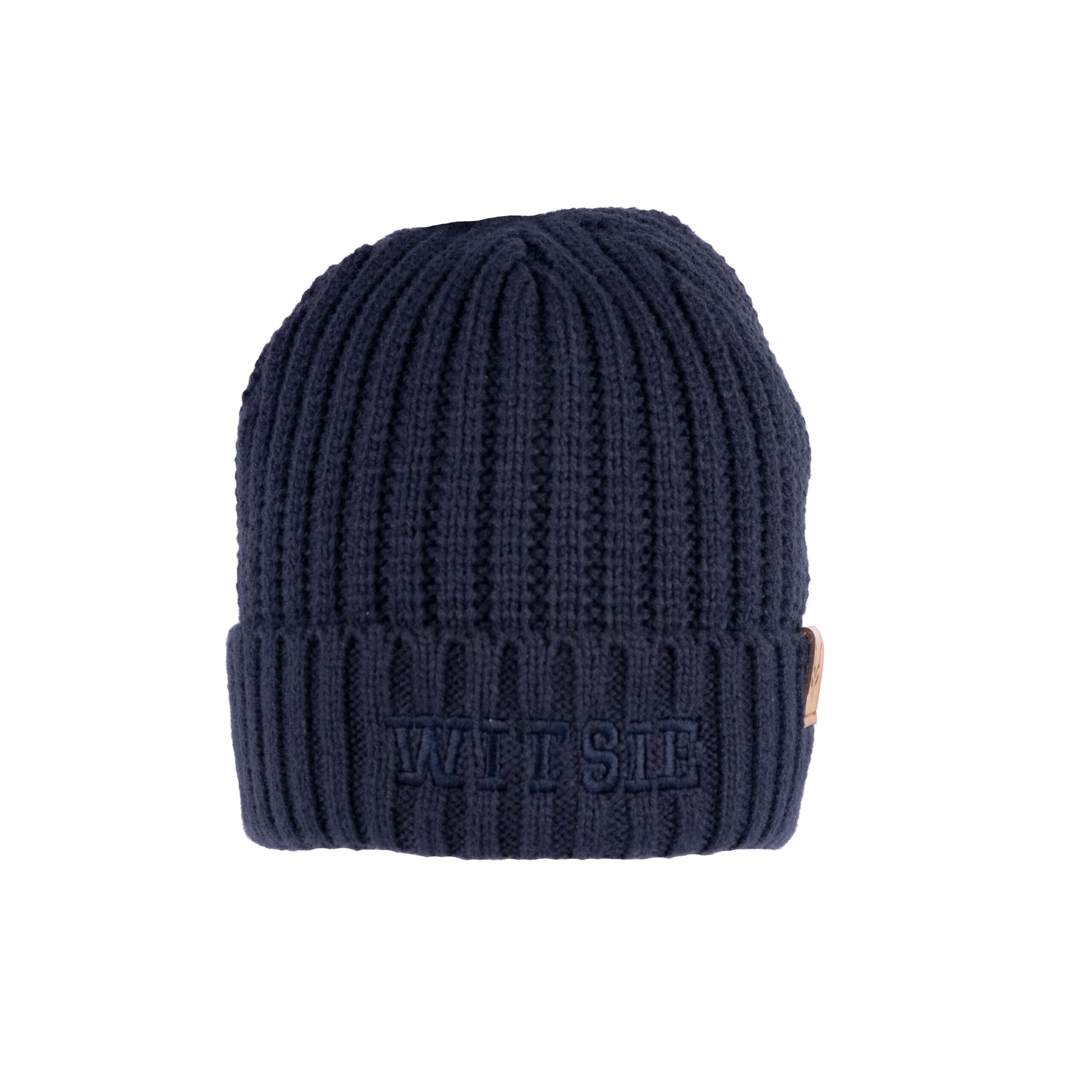 e35ed96b-8577-4d37-9c30-ce5296fd1800.jpg Witsie Ribbed Knit Beanie Navy - Image 1