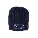 WU Ribbed Knit Beanie Navy